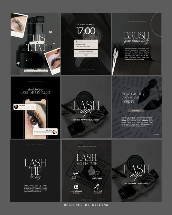 15 Lash artist templates