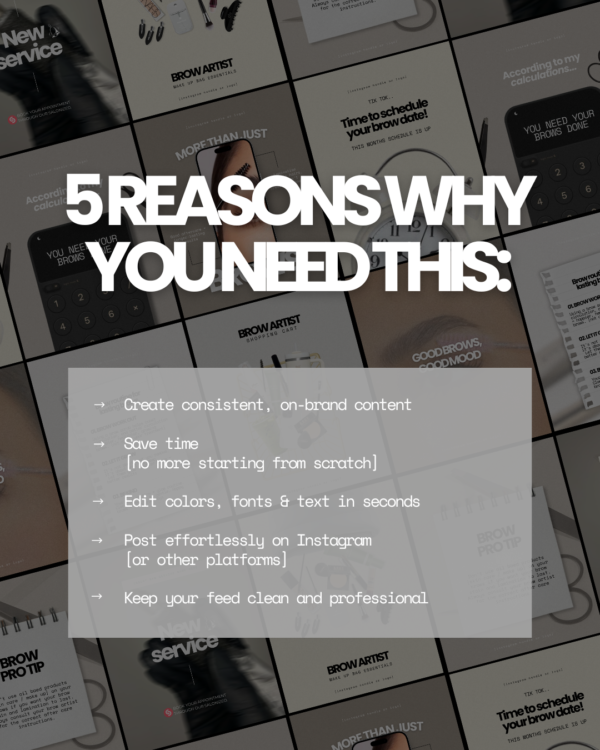 15 Lash artist templates