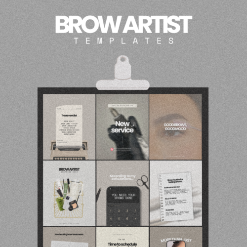 12 Brow artist templates